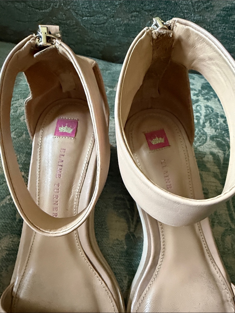 Elaine Turner Blush Pink Ankle-Strap Sandals - Picture 4 of 7